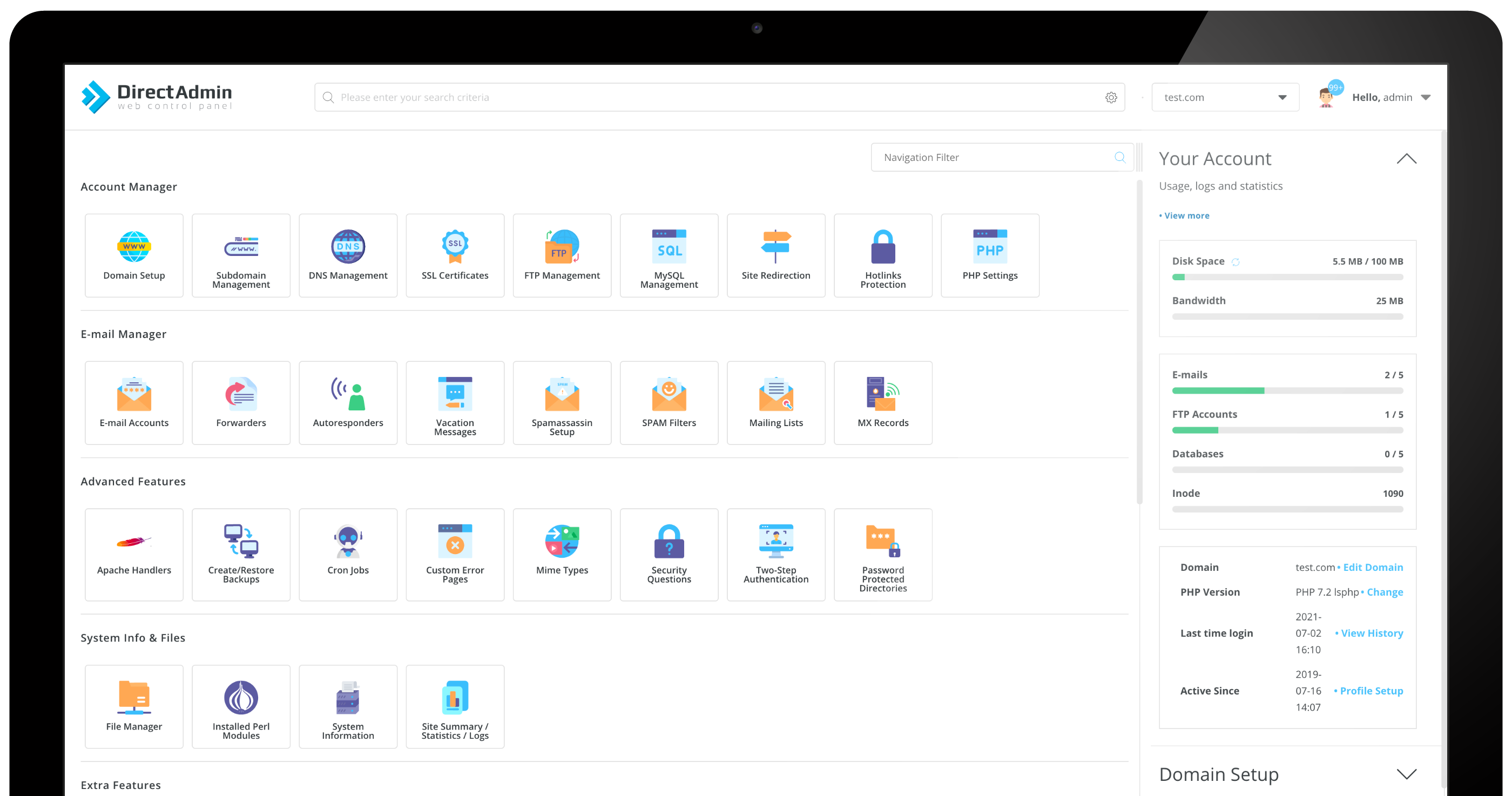 DirectAdmin Control Panel